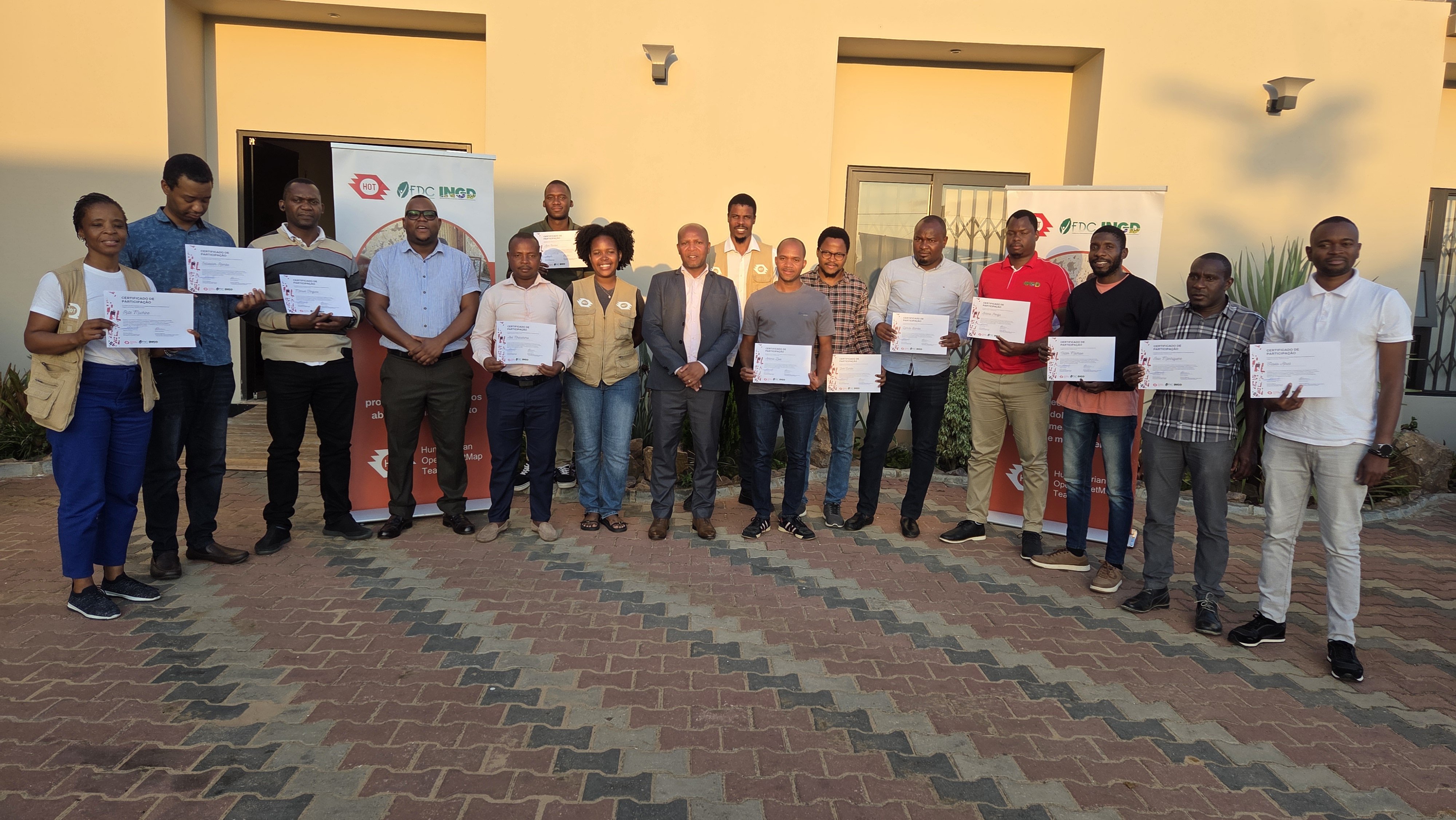 National staff with training certificates