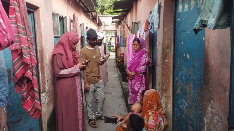 Listening Before Acting in Duaripara using open mapping tools | Photo: Syed Imam