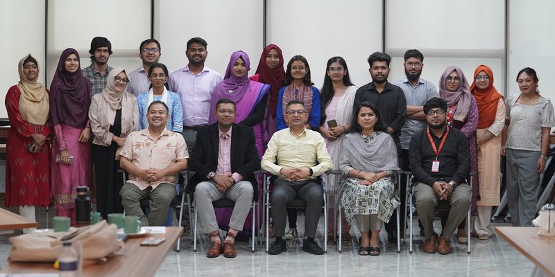 Fellows gathered to pitch their project ideas to mentors and guest panelists during the in-person boot camp | Photo: Rajib Mahmud / World Vision Bangladesh