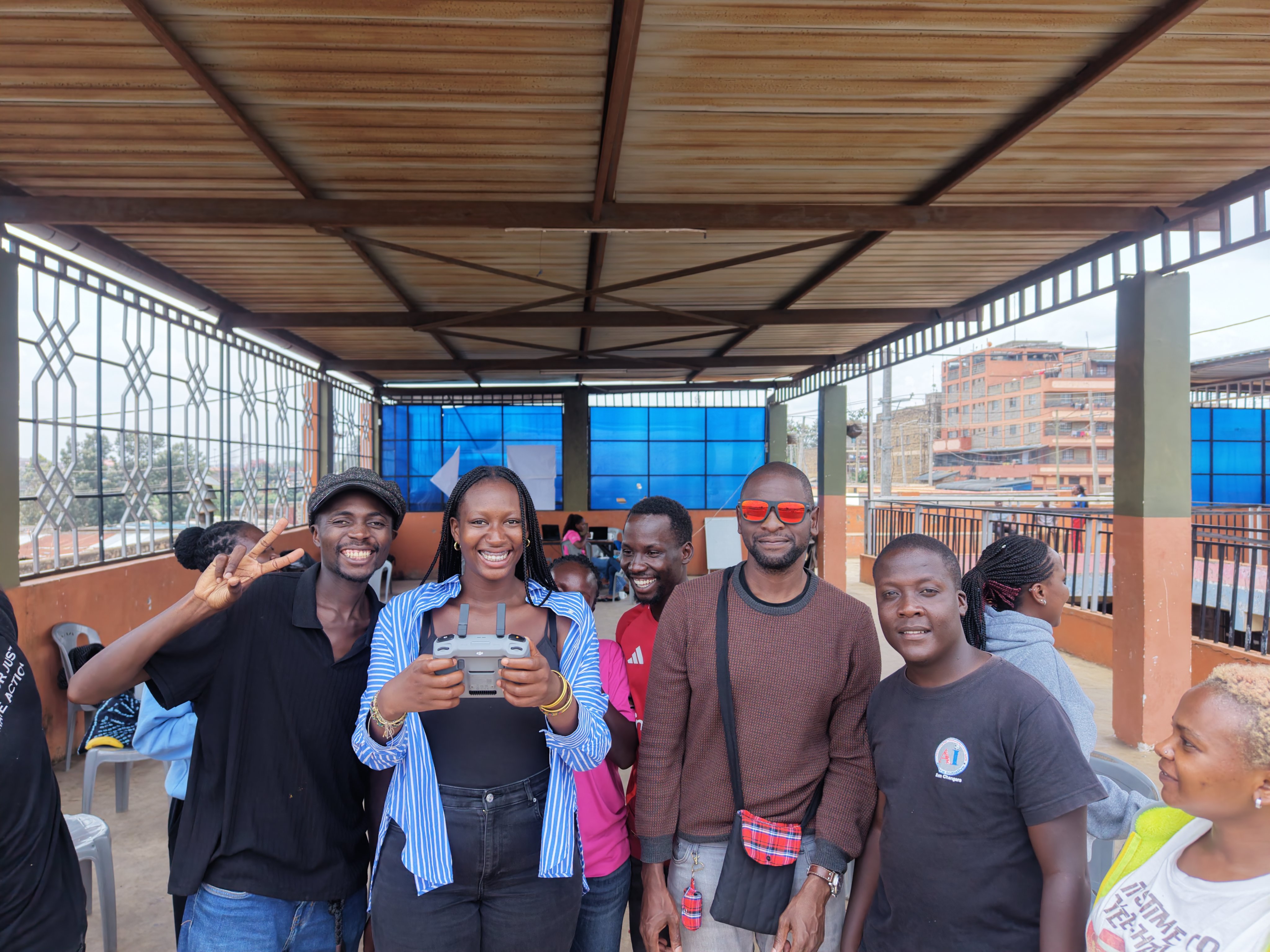 Drone imagery captured during the KYC Nairobi practical training session over Nairobi's informal settlements, March 2025. | Photo: HOT / SDI Kenya