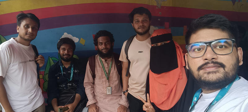 Dhaka Thrive Challenge participants during field mapping | Photo: Ronit Roy