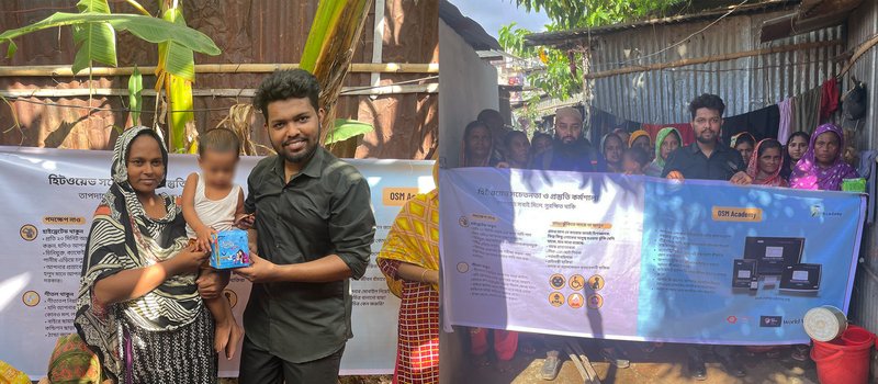 Community training and distribution of Heat Kits, which included oral rehydration solution (ORS) packets, hygiene products, and temperature guidance cards. | Photo: OSM Academy