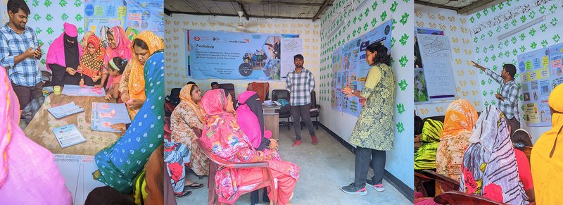 Training on waste segregation with waste champions and community members in Ershad Nagar | Photo: Ramisa Maliha / The Resilient Trashformers