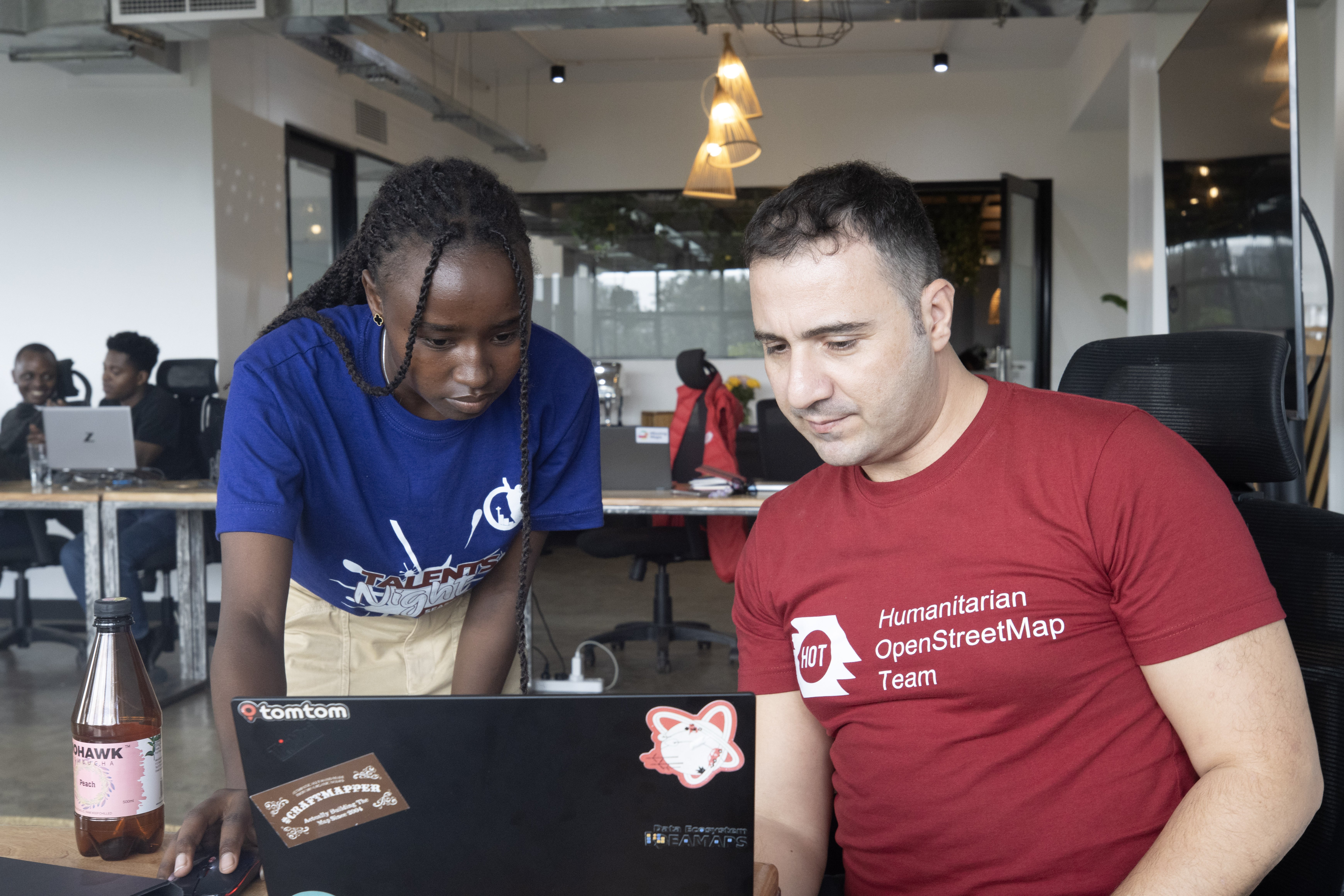  Shapashina and Omran Najjar fAIr product owner, who  facilitated the workshop. Photo by Pauline Omagwa.