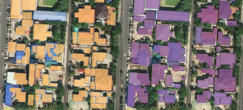 Comparison of Microsoft AI footprints (left) and OSM updated footprints (right) demonstrates that human-validated mapping is more precise than automated machine learning footprints.