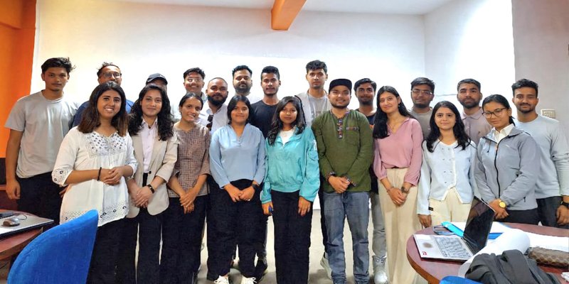 In-person training session with university students led by Guru Sushma (Nepal)