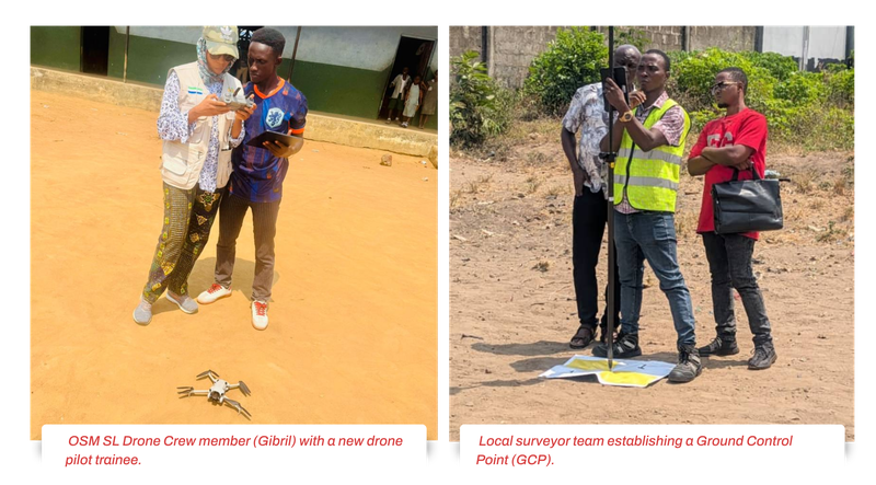 OSM SL Drone Crew member (Gibril) with a new drone pilot trainee