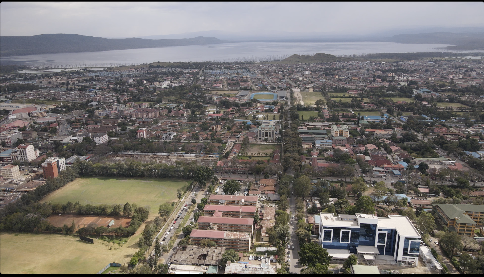 Aerial view of Nakuru City, Kenya's fourth-largest urban centre