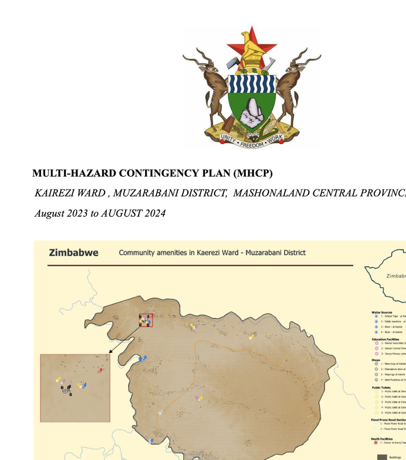KAIREZI WARD , MUZARABANI DISTRICT, MASHONALAND CENTRAL PROVINCE August 2023 to AUGUST 2024