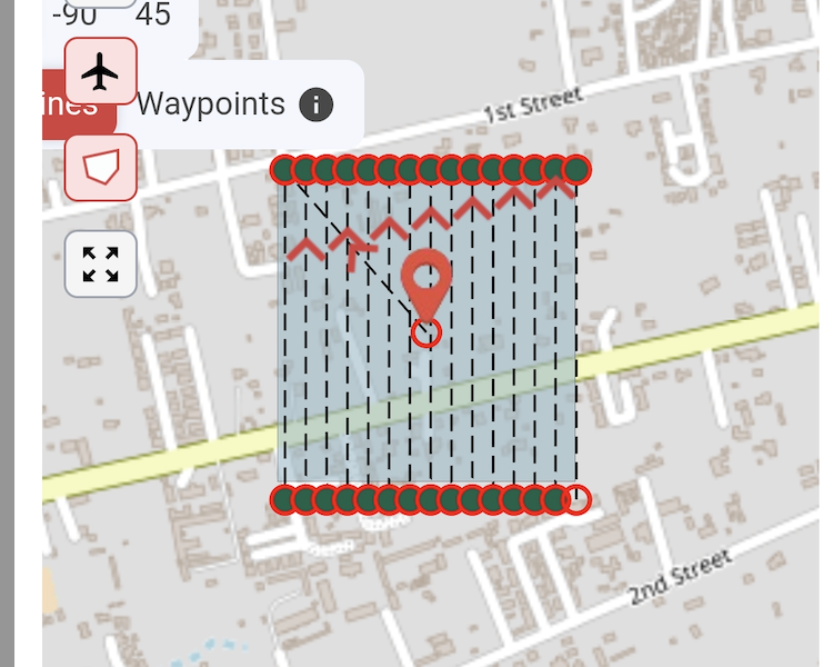 Screenshot of the Drone Tasking Manager (DroneTM) interface used by community pilots during the Lusaka mapping initiative, 2026. | Photo: Abednego Chanda