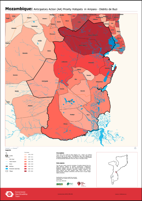Anticipatory Action Priority Hotspots, Búzi District